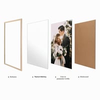 Ramă foto din aluminiu cu aspect de lemn natural Giftgarden A2 42x59,4 cm - Ușor deteriorată (capac spate îndoit, ușor lovită (stare: vezi a 2-a imagine)) 11