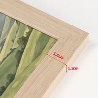 Giftgarden Rám na fotografie z prírodného dreva 70x100 cm, hliníkový nástenný rám na fotky s efektom prírodného dreva 3