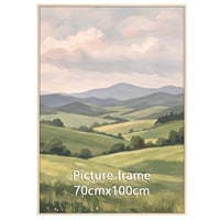 Giftgarden Rám na fotografie z prírodného dreva 70x100 cm, hliníkový nástenný rám na fotky s efektom prírodného dreva 1