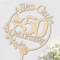 Giftota 90. születésnapi tortadísz LED fényekkel fa 5