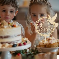 Giftota Fa Keresztelő Tortadísz LED Tündérfényekkel 4