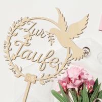 Giftota Fa Keresztelő Tortadísz LED Tündérfényekkel 5