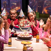 Giftota Fa Tortadísz 15. Születésnap LED Tündérfénnyel 4