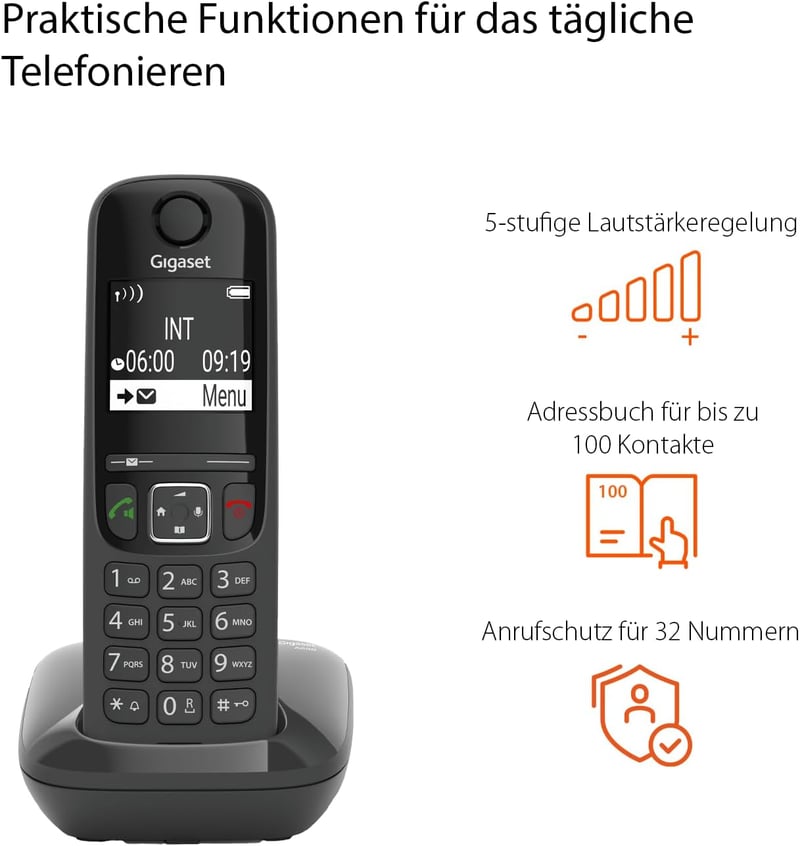 Gigaset AS690 Duo DECT vezetéknélküli telefon 2 kézibeszélővel