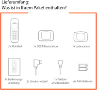 Gigaset AS690 Duo DECT vezetéknélküli telefon 2 kézibeszélővel 6