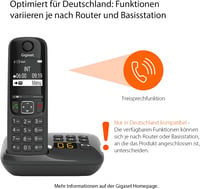 Gigaset AS690A DECT vezeték nélküli telefon nagy kijelzővel és gombokkal 2