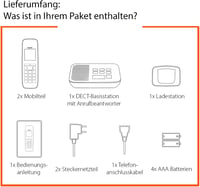 Gigaset AS690A Duo DECT vezeték nélküli telefon 2 kézibeszélővel 6