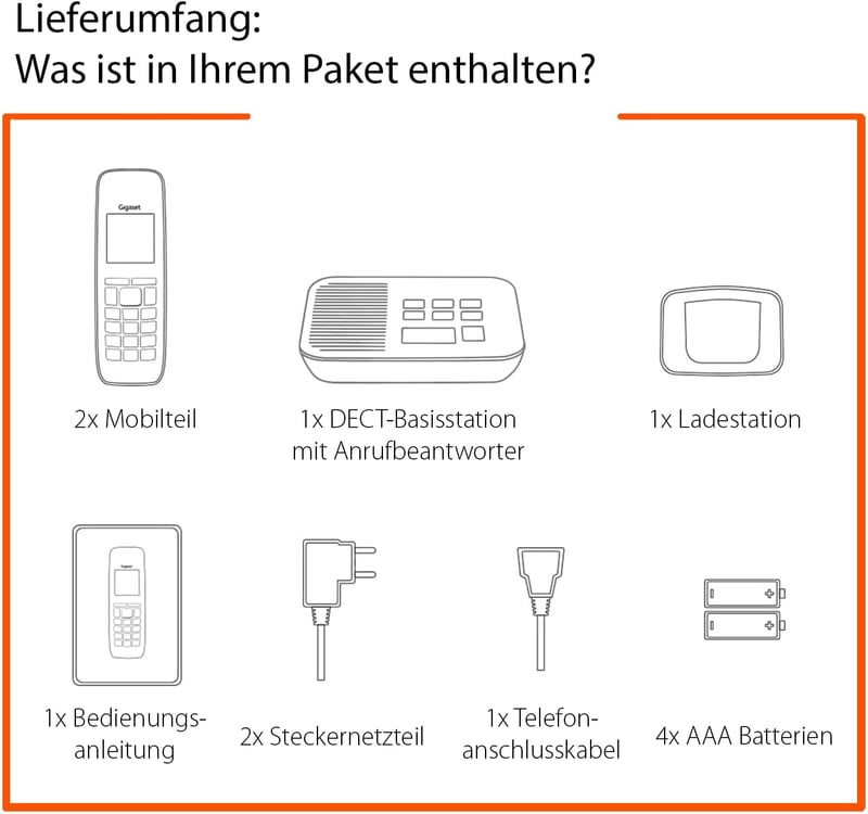 Gigaset AS690A Duo DECT vezeték nélküli telefon 2 kézibeszélővel