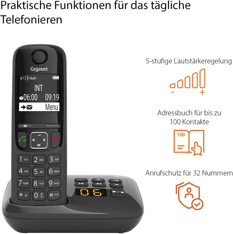 Gigaset AS690A Duo DECT vezeték nélküli telefon 2 kézibeszélővel
