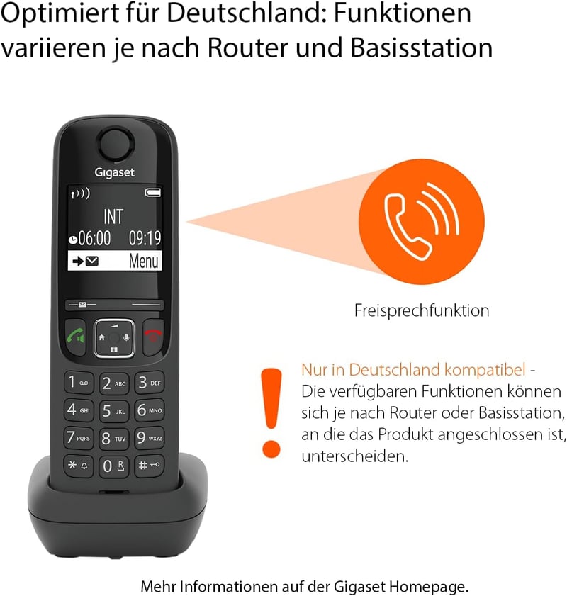 Gigaset AS690A Duo DECT vezeték nélküli telefon 2 kézibeszélővel