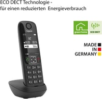Prídavné slúchadlo Gigaset AS690HX DECT s nabíjacou stanicou – kompatibilné s Fritzbox, hlasitý odposluch, veľký displej, čierne – bez základňovej stanice 5