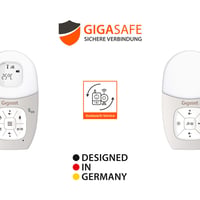 Detská opatrovateľka Gigaset Baby 100 Audio DECT – obojsmerná komunikácia, dosah 300 m, časovač kŕmenia, snímač teploty, nočné svetlo, teplá sivá 7
