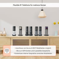 Základňová stanica Gigaset BasicLine IP pre internetovú telefóniu – čierna, VoIP stolová telefónna stanica 3