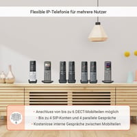Set telefon wireless Gigaset BasicLine IP + Comfort 500HX, sunet HD, argintiu-negru 3