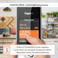 Set telefon wireless Gigaset BasicLine IP + Comfort 500HX, sunet HD, argintiu-negru 5