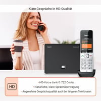 Set telefon wireless Gigaset BasicLine IP + Comfort 500HX, sunet HD, argintiu-negru 4
