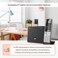 Set telefon wireless Gigaset BasicLine IP + Comfort 500HX, sunet HD, argintiu-negru 2