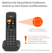 Telefon fără fir DECT Gigaset C575 - Ecran color mare, 200 de contacte, filtrarea apelurilor, negru 2
