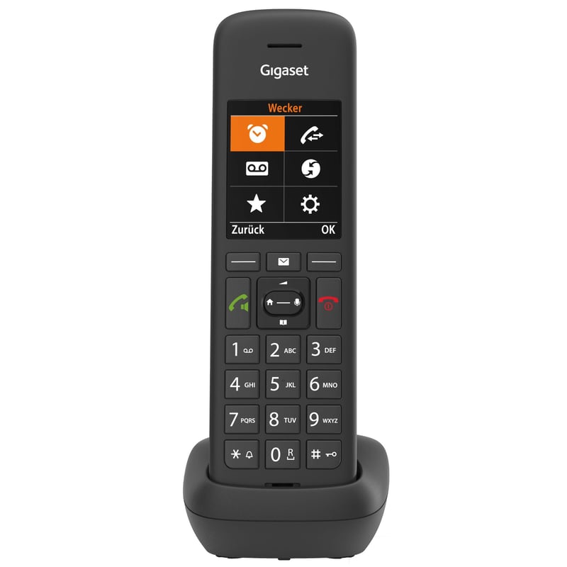 Gigaset C575HX DECT bezdrôtové slúchadlo s nabíjacou stanicou - Kompatibilné s Fritzbox - Čierne - Veľký TFT farebný displej - Bez základne