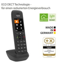Gigaset C575HX DECT bezdrôtové slúchadlo s nabíjacou stanicou - Kompatibilné s Fritzbox - Čierne - Veľký TFT farebný displej - Bez základne 5