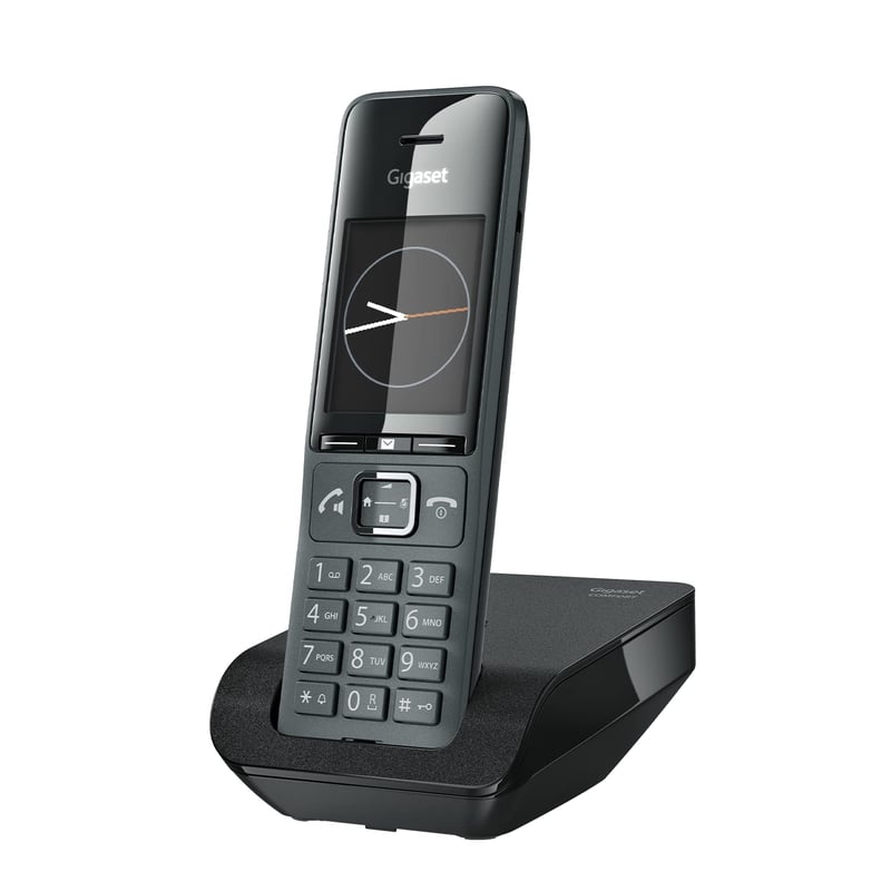 Bezdrôtový telefón Gigaset Comfort 520 DECT, titánovo-čierny, telefónny zoznam na 200 kontaktov, hands-free, blokovanie hovorov