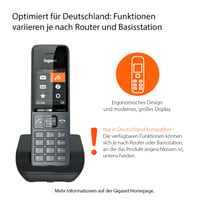 Bezdrôtový telefón Gigaset Comfort 520 DECT, titánovo-čierny, telefónny zoznam na 200 kontaktov, hands-free, blokovanie hovorov 2