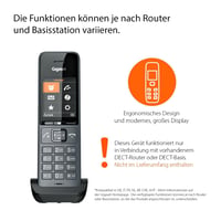 Gigaset Comfort 520HX DECT kézibeszélő töltőállomással - titánfekete 2