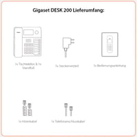 Gigaset Desk 200 Vezetékes Telefon Kompakt Tárcsázás Fekete - Black 6