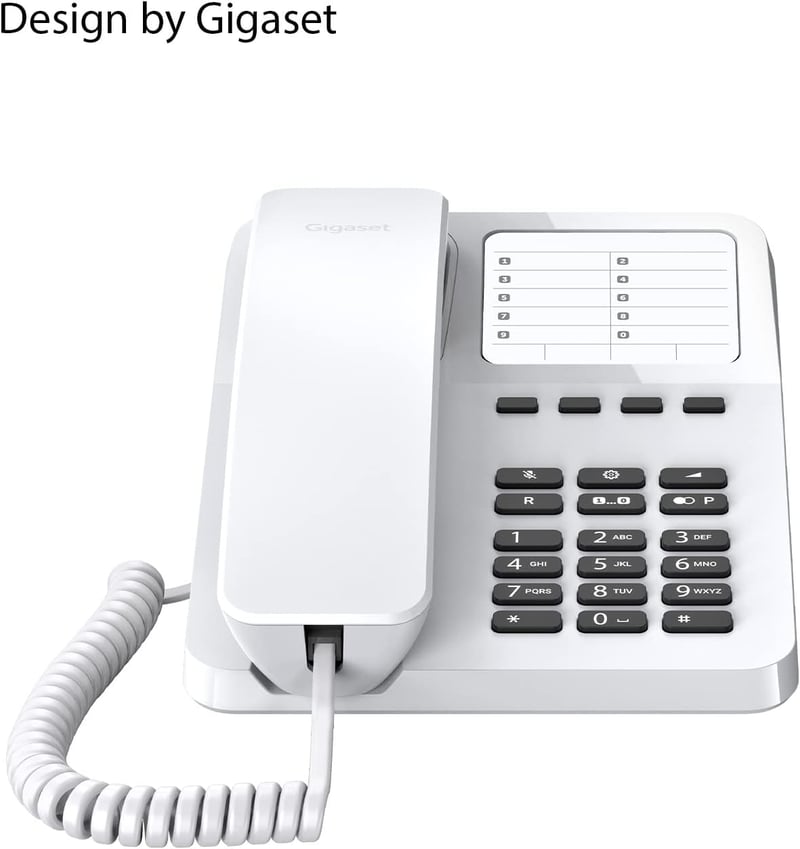 Gigaset DESK 400 vezetékes telefon fehér, hallókészülék kompatibilis