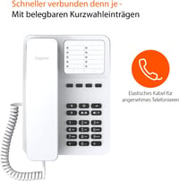 Gigaset DESK 400 vezetékes telefon fehér, hallókészülék kompatibilis 2
