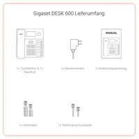 Gigaset Desk 600 káblový telefón – so 7 tlačidlami priamej voľby, veľkým LCD displejom, funkciou handsfree, 5-smerným navigačným tlačidlom – čierny 6