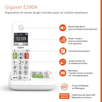Gigaset E290A DUO vezetékes telefon páros szett 4