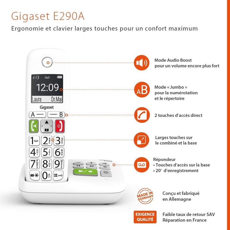 Gigaset E290A DUO vezetékes telefon páros szett