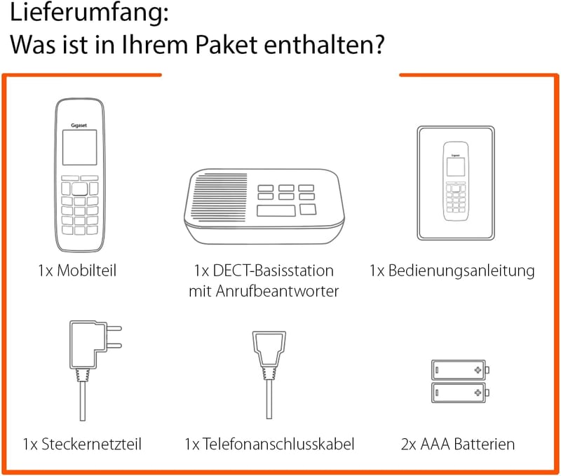 Gigaset AS690A DECT vezeték nélküli telefon nagy kijelzővel és gombokkal