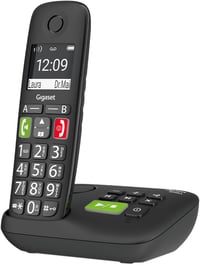 Gigaset E290A vezeték nélküli telefon nagy gombokkal és kijelzővel, fekete - 1 x phone with AB 1