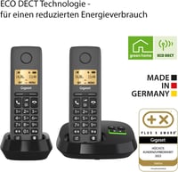 Bezdrôtový telefón Gigaset Pure 120A Duo, sada 2 kusov – so záznamníkom – ECO DECT – ochrana proti hovorom – podsvietený displej – antracitová čierna 5