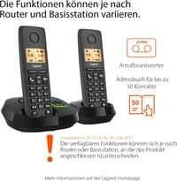 Bezdrôtový telefón Gigaset Pure 120A Duo, sada 2 kusov – so záznamníkom – ECO DECT – ochrana proti hovorom – podsvietený displej – antracitová čierna 2