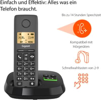 Gigaset Pure 120A vezeték nélküli DECT telefon üzenetrögzítővel, háttérvilágításos kijelző, hallókészülék-kompatibilis, nem kívánt hívások s 4