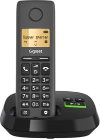 Gigaset Pure 120A vezeték nélküli DECT telefon üzenetrögzítővel, háttérvilágításos kijelző, hallókészülék-kompatibilis, nem kívánt hívások s 1