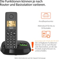Gigaset Pure 120A vezeték nélküli DECT telefon üzenetrögzítővel, háttérvilágításos kijelző, hallókészülék-kompatibilis, nem kívánt hívások s 2
