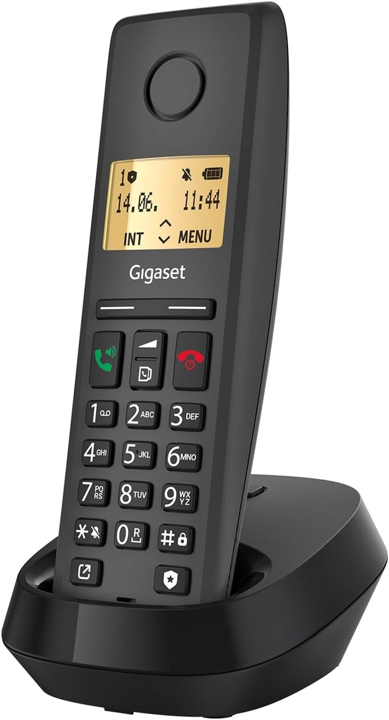 Gigaset Pure 220 DECT telefon hívásblokkoló gombbal és kihangosítóval - antracit fekete