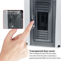 Gigtoop IP65 Vízálló Felületre Szerelhető Elosztódoboz 8 Modulos Kültéri Biztosítékdoboz 3