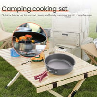Tigaie de camping Giilayky, portabilă, antiaderentă, pentru gătit în aer liber, picnic, drumeții și camping 6