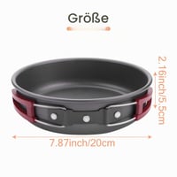Tigaie de camping Giilayky, portabilă, antiaderentă, pentru gătit în aer liber, picnic, drumeții și camping 8