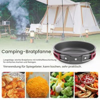 Tigaie de camping Giilayky, portabilă, antiaderentă, pentru gătit în aer liber, picnic, drumeții și camping 7