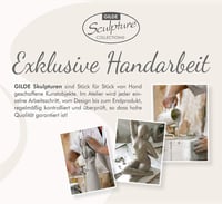 GILDE Francis Couple skulptura para koji se ljubi na koljenima - krem bijela, visina 42 cm 6