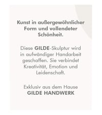 GILDE Francis Couple skulptura para koji se ljubi na koljenima - krem bijela, visina 42 cm 4