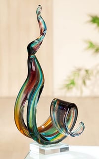 Sklenená socha GILDE GLAS Art Marea – ručne vyrobená dekoračná figúrka, výška 38 cm 2