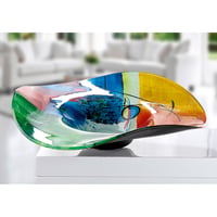 Dekoratívna sklenená misa GILDE GLAS art Milano, okrúhla, vo viacerých farbách, výška 13 cm, priemer 48 cm 2