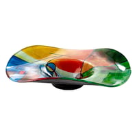 Dekoratívna sklenená misa GILDE GLAS art Milano, okrúhla, vo viacerých farbách, výška 13 cm, priemer 48 cm 5